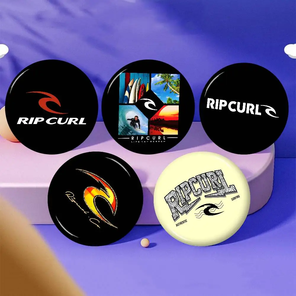 R-Rip C-Curl Logo Photo Brooches Creative Round Badge Gifts Pins 32/44/58mm