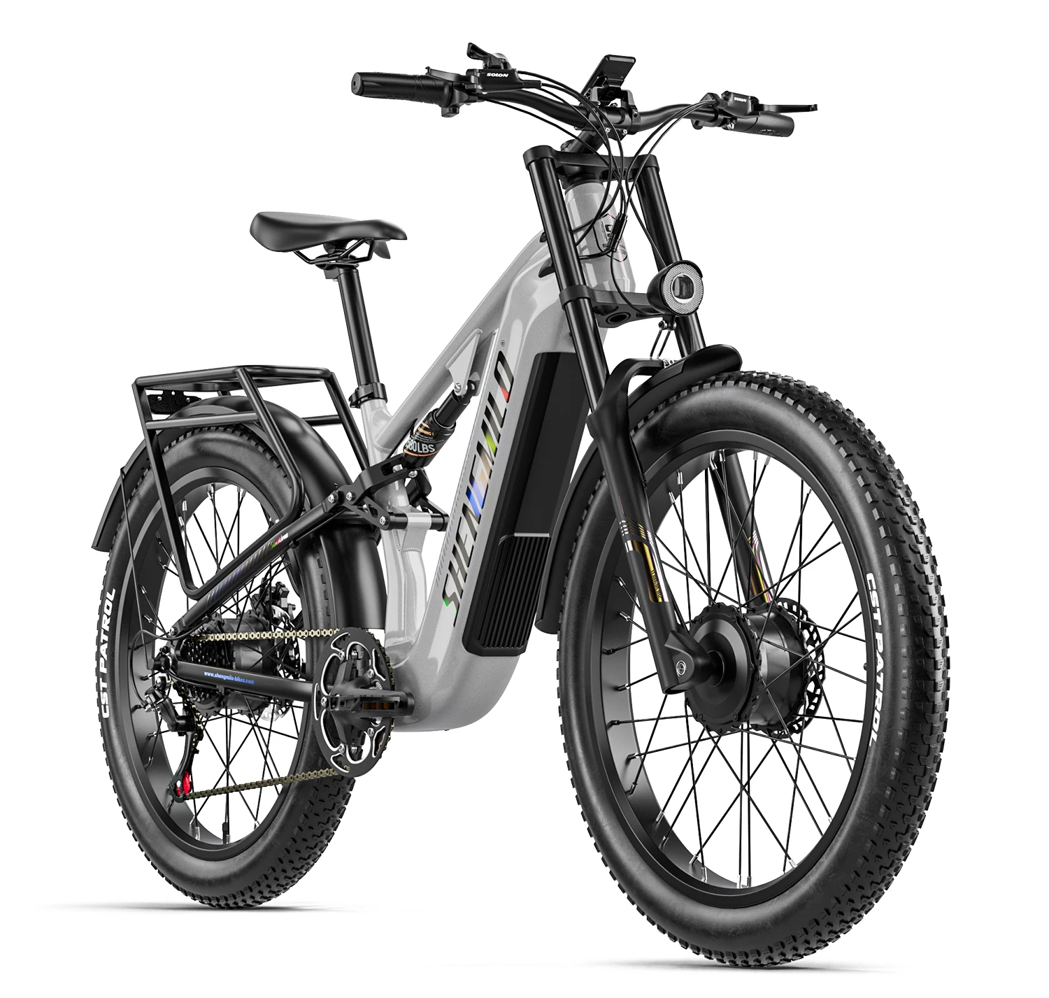 Shengmilo S600 Pro Elektrofahrrad für Erwachsene, Dual-Motor, Fat Tire E-Bike, 48V25AH Akku, 26 Zoll E-Mountainbike, All-Terrain Elektrofahrrad – Detail 18