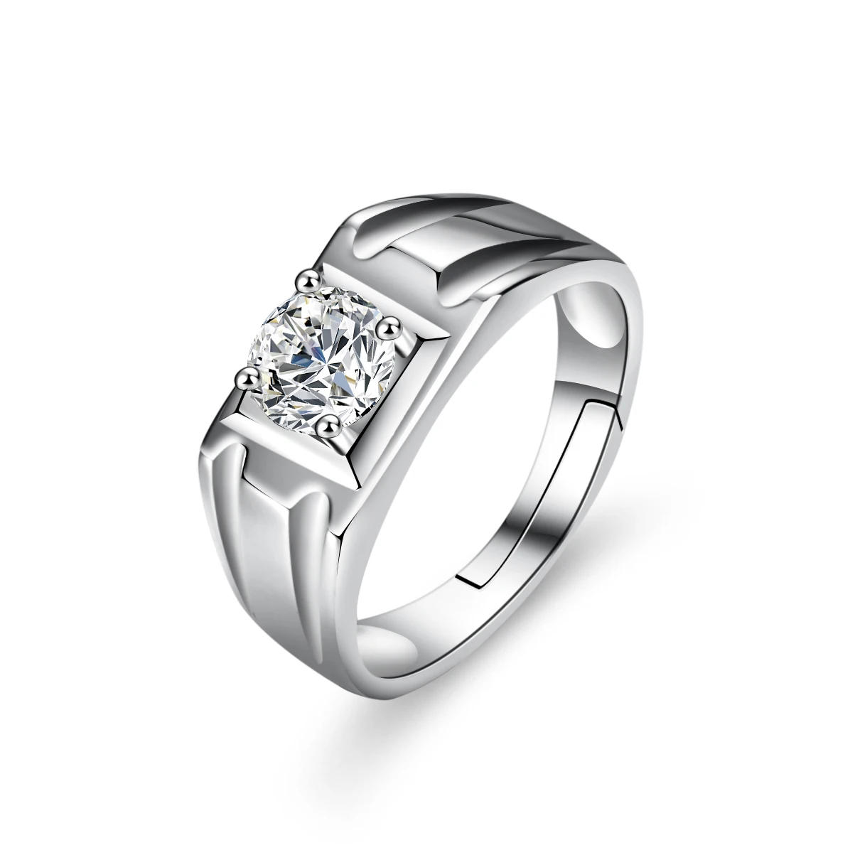 Ensemble de matiques Moissanite pour hommes, diamant 1 carat, 4 griffes, cadeau de vacances romantique