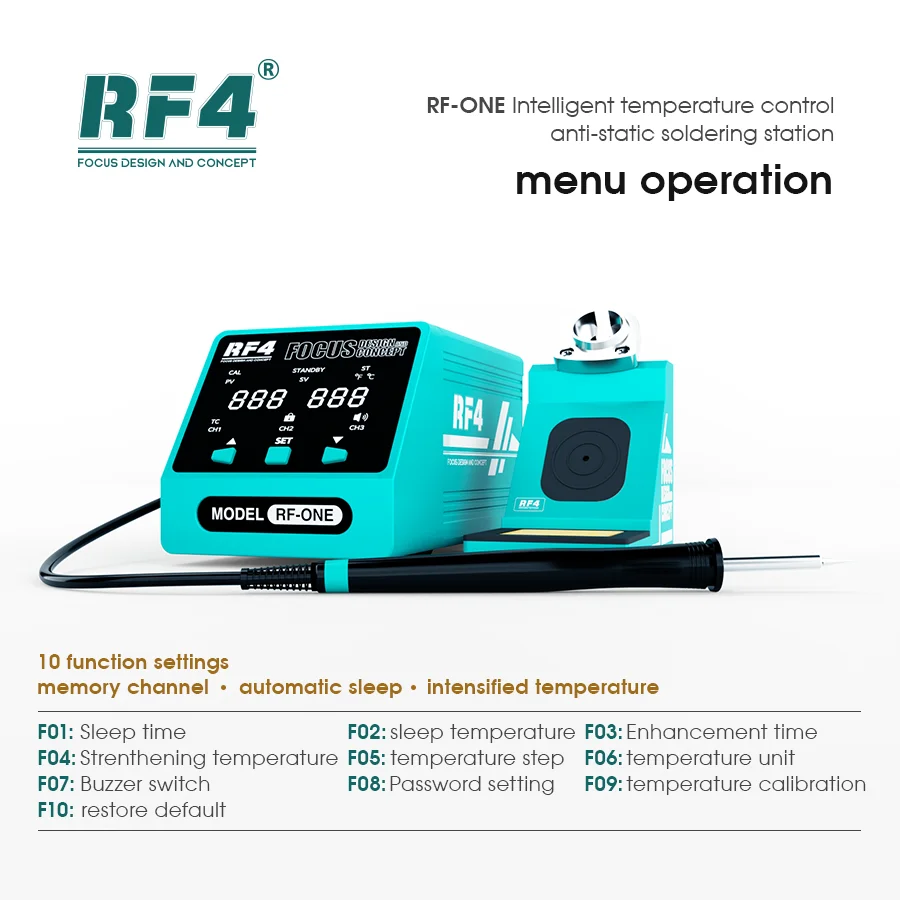 RF4 RF-ONE Electric Iron Intelligent Temperature Control Anti-Static Solder Station For Mobile Phone Motherboard Welding Repair