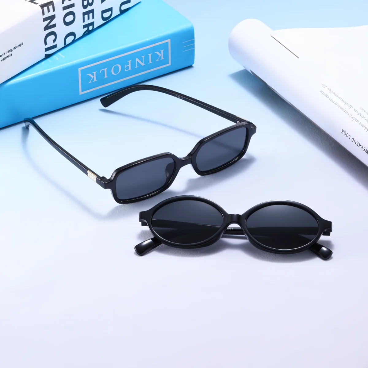 2pcs European and American style men's and women's Y2K fashionable sunglasses, trendy and versatile, summer sun shading, sun pro