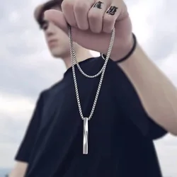 HIYEE DIY Mobius Pendant Chain Match Casually Unisex Stainless Steel Non-fading Waterproof Necklace Charms Jewelry Making