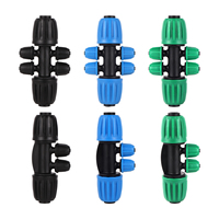 DN16mm Pipe To 4/7mm Hose Multi-way Locked Connector 4/6-Way Interface Joint Garden Agricultural Irrigation Pipe Water Splitter