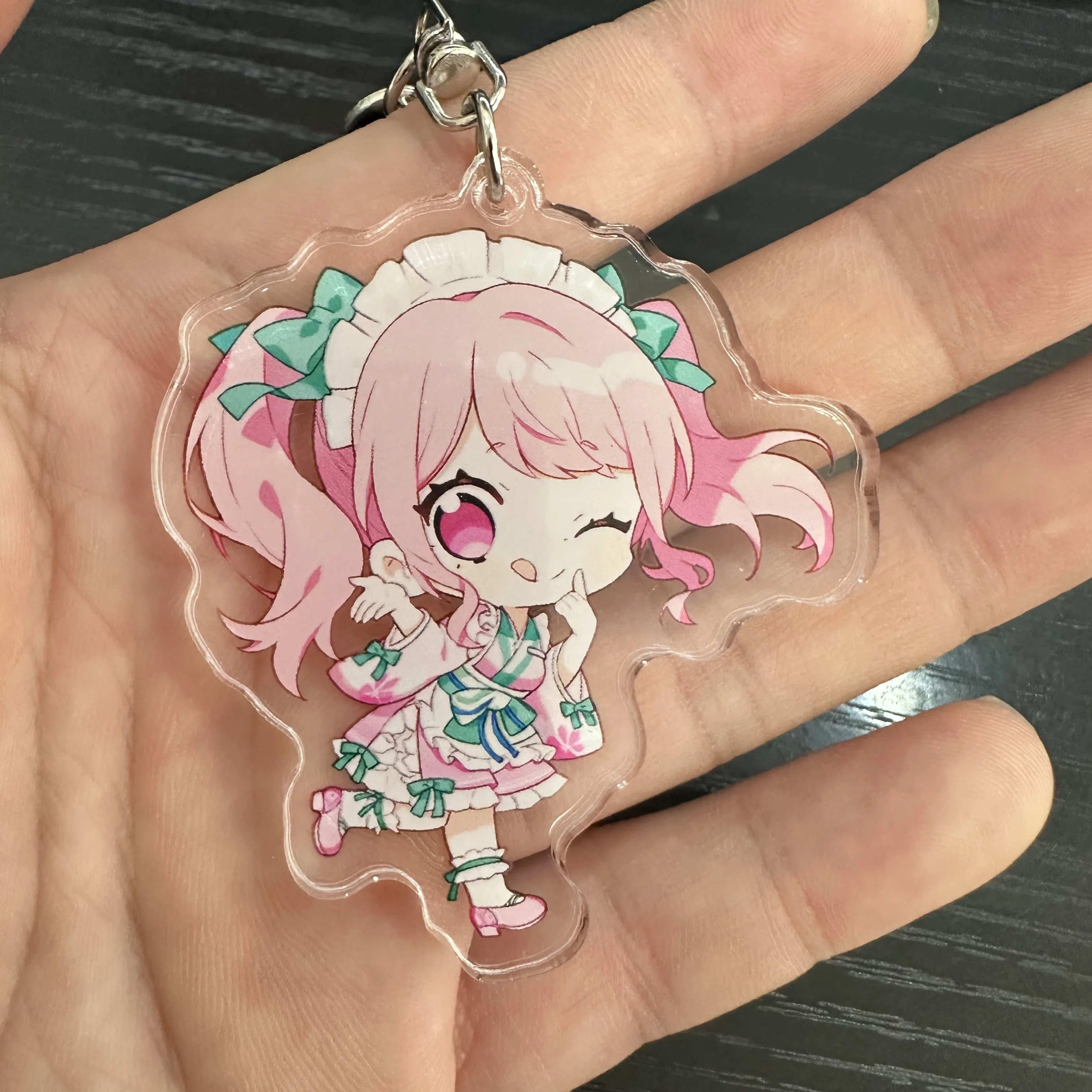 Cute Cartoon Anime BanG Dream! Figures Toyama Kasumi Hanazono Tae Cosplay Acrylic Keychains Bag Accessories Keyring Fans Gifts