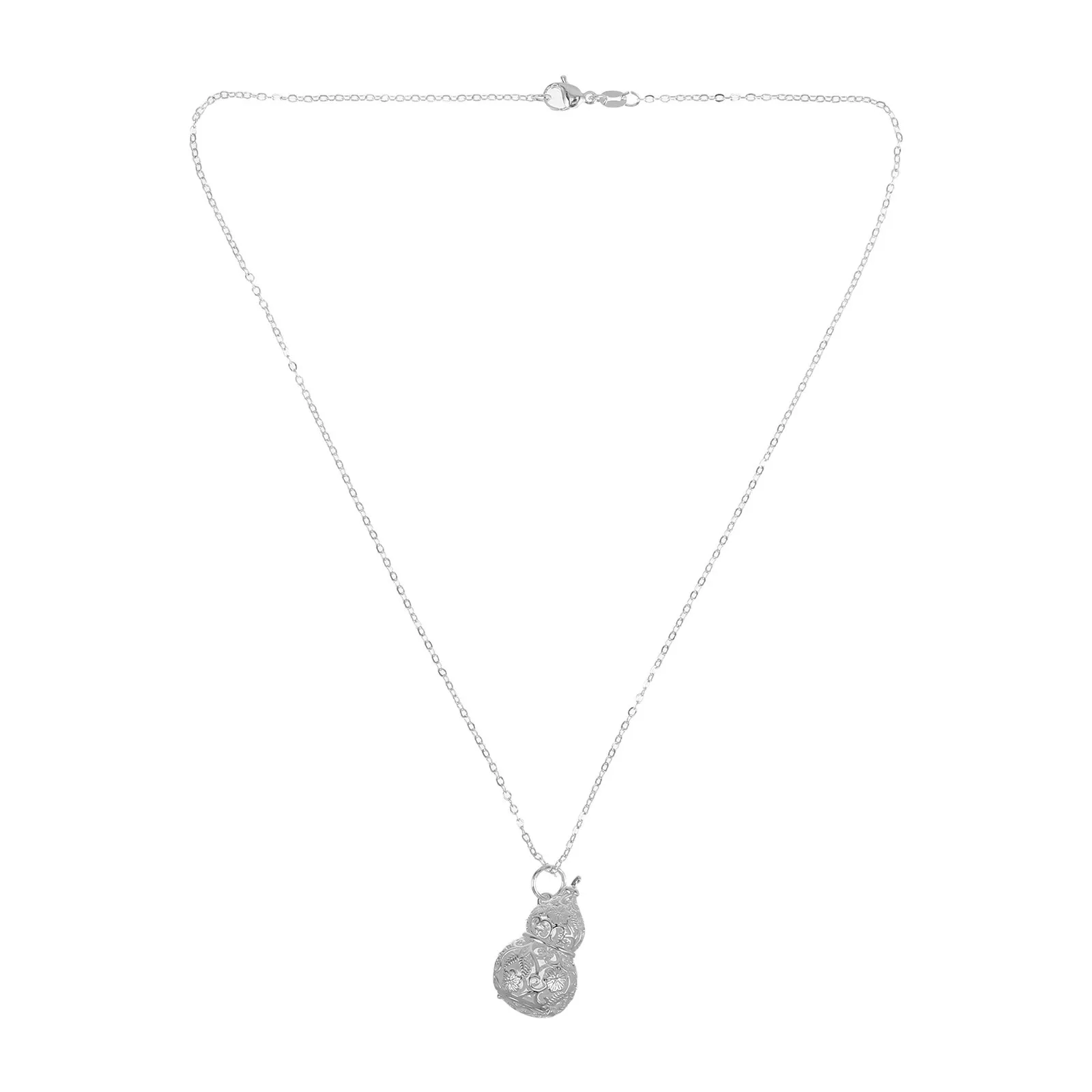 

Aromatherapy Diffuser Necklace Women's Hollow Gourd Pendant Essential Oil Locket Vintage Ethnic Style Perfume Jewelry Daily Wear