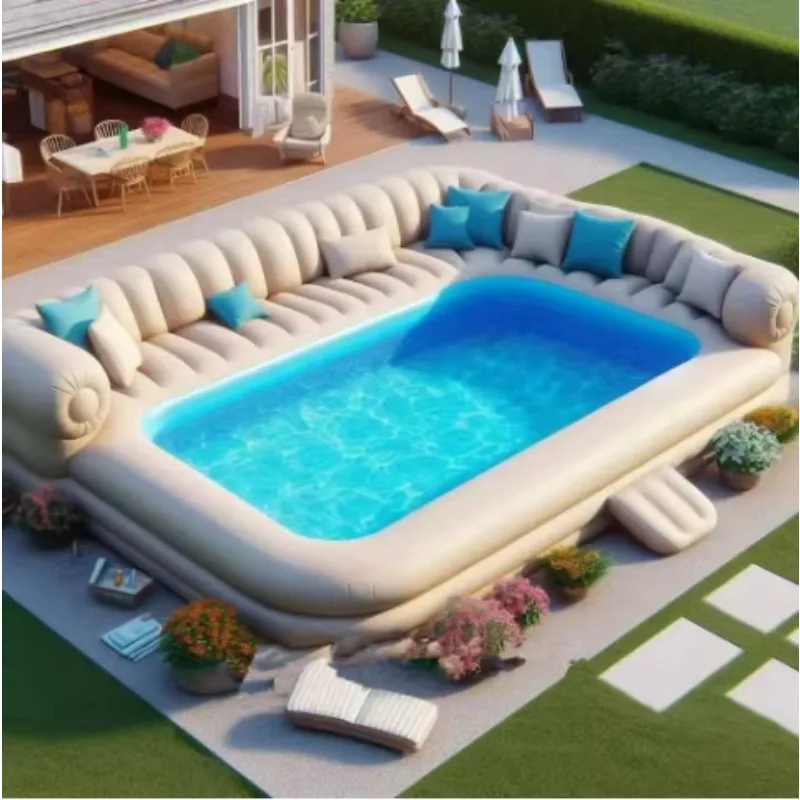 Piscina inflable para adultos y niños, bañera plegable personalizada, Material deportivo