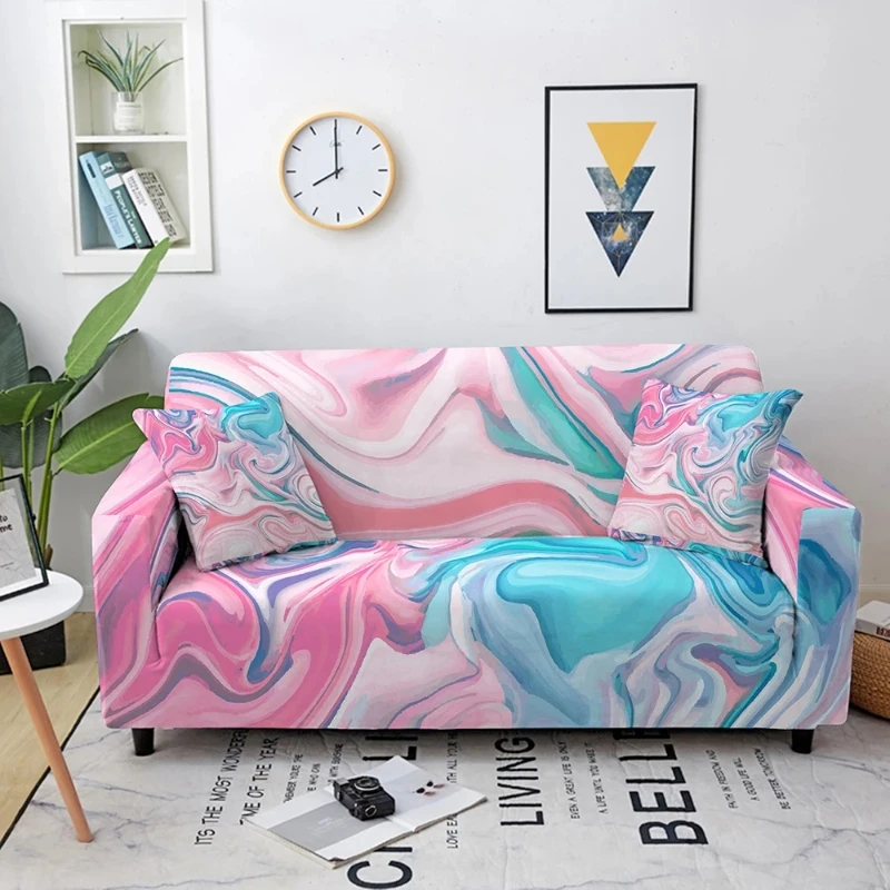 Modern Pink Halo Dyed Sofa Cover All Inclusive Elastic Dustproof Living Room Sofa Decoration Cover Combination Sofa Universal