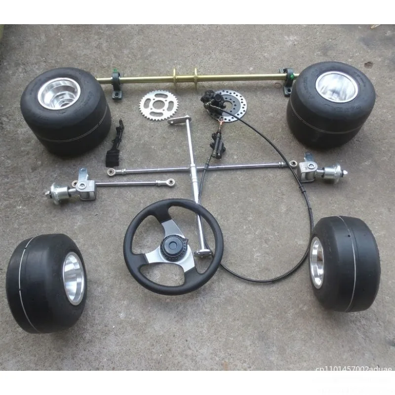 168 accesorios para kart, suspensión delantera y trasera quad  deriva modificada, dirección delantera con neumáticos  5 pulgadas