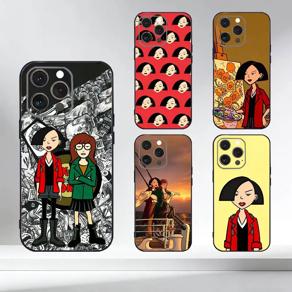 Крутой чехол для телефона Jane Lane Daria Morgendorffer для iPhone 17, 16, 15, 14, 13, 12, 11 Plus, Pro Max, XS, мягкий силиконовый чехол черного цвета.