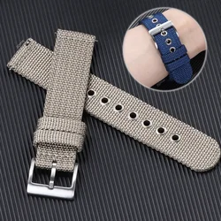 Canvas Nylon 18mm 22mm 20mm Strap for Samsung Galaxy Watch 5 4 3 Quick Release Bracelet for Huawei Watch Band Sport Wristband