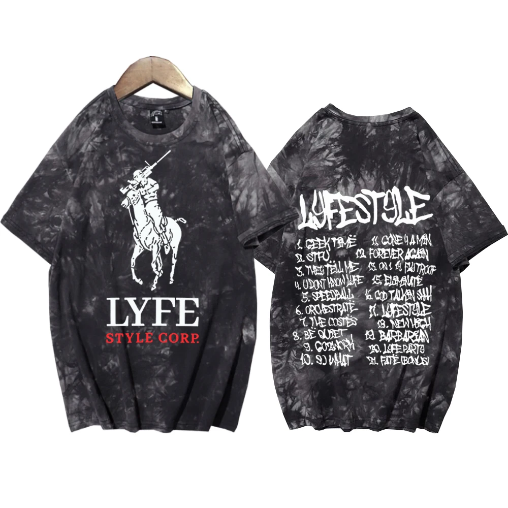 Yeat Lyfestyle 2025 Tie Dye Shirts Unisex Round Neck Short Sleeve Tee