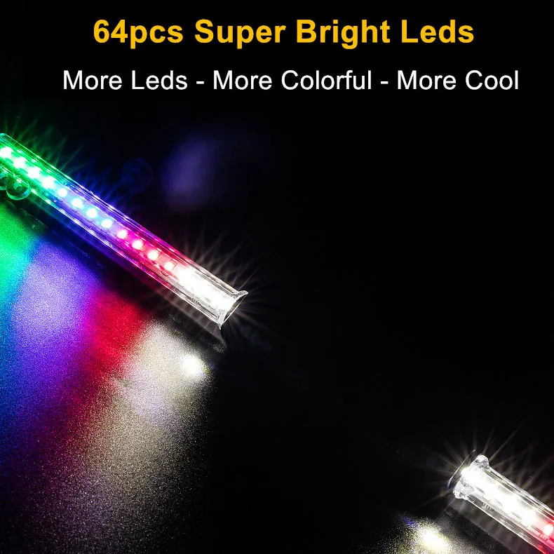 LEADBIKE Waterproof Bike Spoke Light Bicycle Hot Wheel Light 64 LEDs 30 Patterns Double Side Display Cycling Light Accesorios