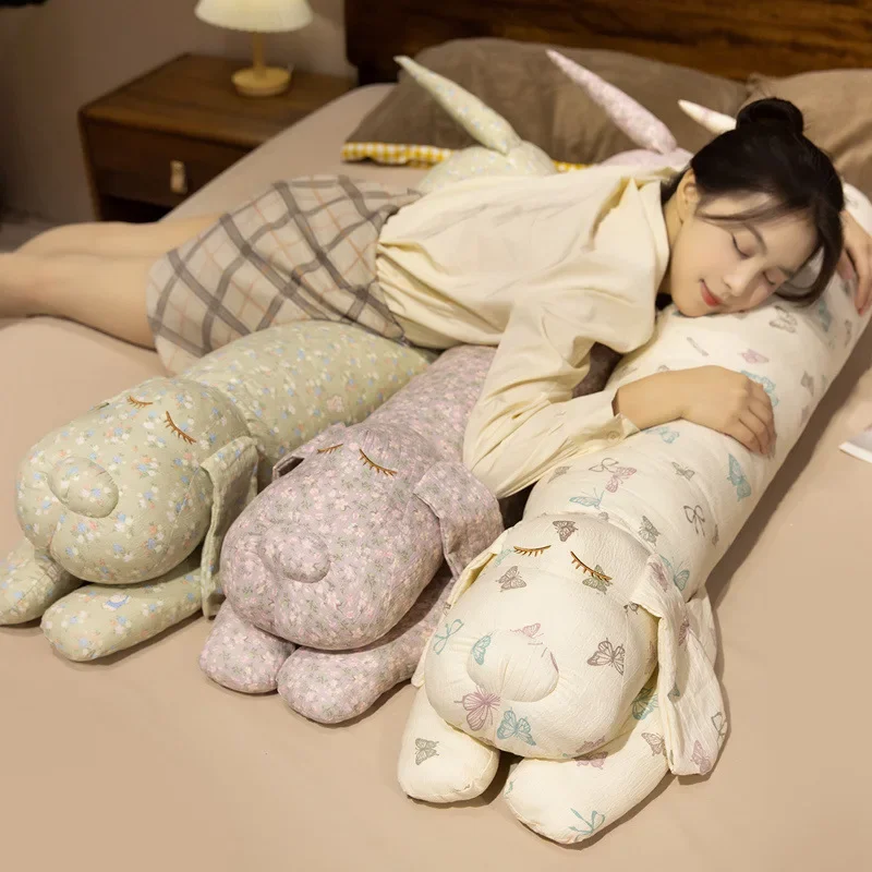 Dog-shaped Stamp Long Throw Pillow Multifunctional Bed Cushion Pillow Sleeping Leg-clamping Pillow Cotton Breathable Bolster