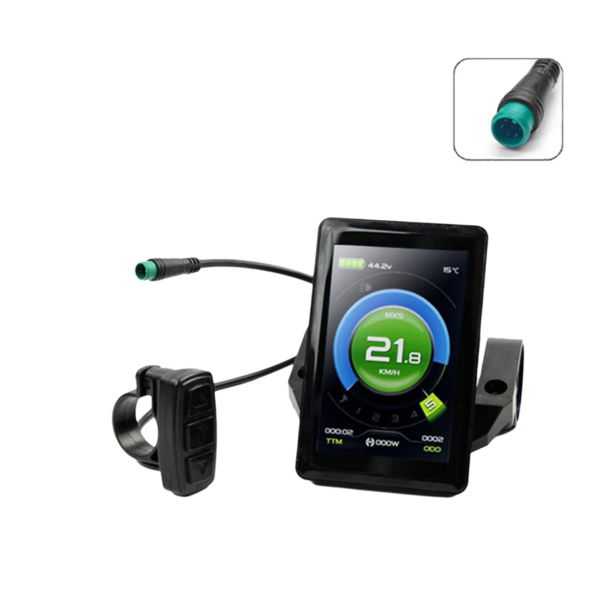 Nova bicicleta elétrica display colorido kt tf02s 24v 36v 48v painel de controle inteligente display ebike kit plugue à prova dwaterproof água