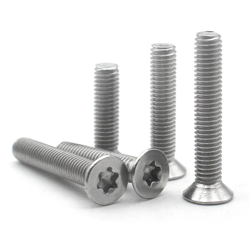 5-50 шт. M1.6 M2 M2.5 M3 M4 M5 M6 M8 304 Шестигранный винт Torx с потайной головкой и плоской головкой CM GB2673 Длина = 3-55 мм