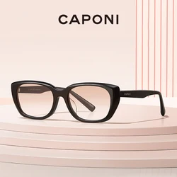 CAPONI Pink Gradient Sunglasses For Women New Cat Eye Design Fashion Sun Glasses Original Brand Trending Eyewear UV400 BB2351