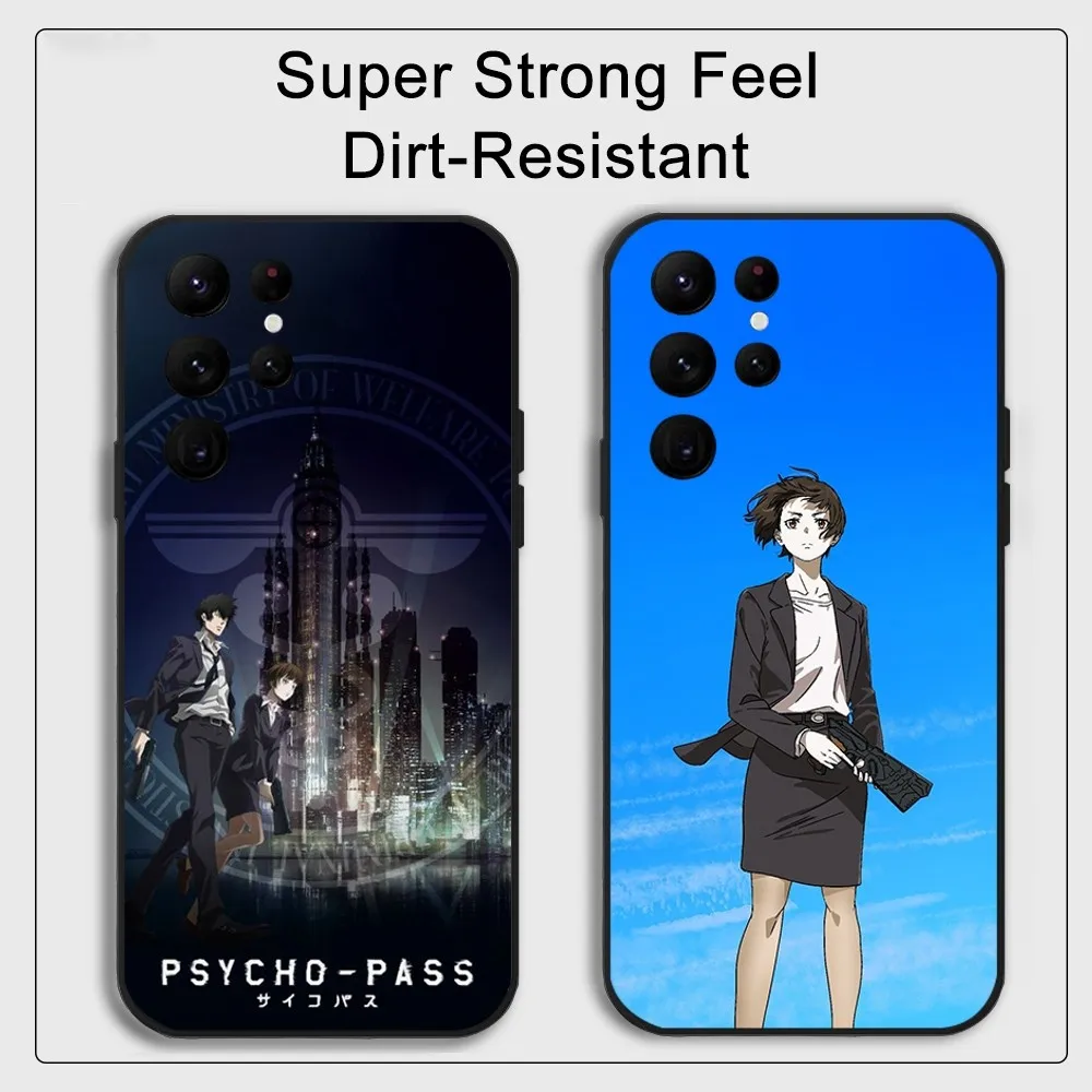 P-PSYCHO-PASS Phone Case Samsung S series s20 s21 s22 s23 s24 FE Plus Ultra TPU Soft to Skin-friendly case