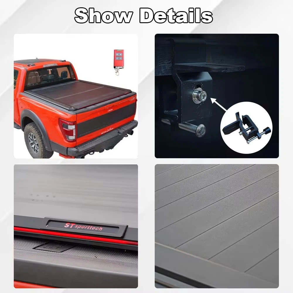 Aluminium Electric Retractable Truck Roller Lid Cargo Cover Accessories Pickup Bed Tonneau Cover for Isuzu Dmax 3
