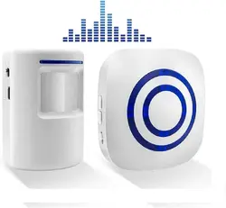 Wireless Passage Alarm with Electronic Plug-in Receiver, PIR Motion Sensor Detector,Doorbell Wireless Alarm System