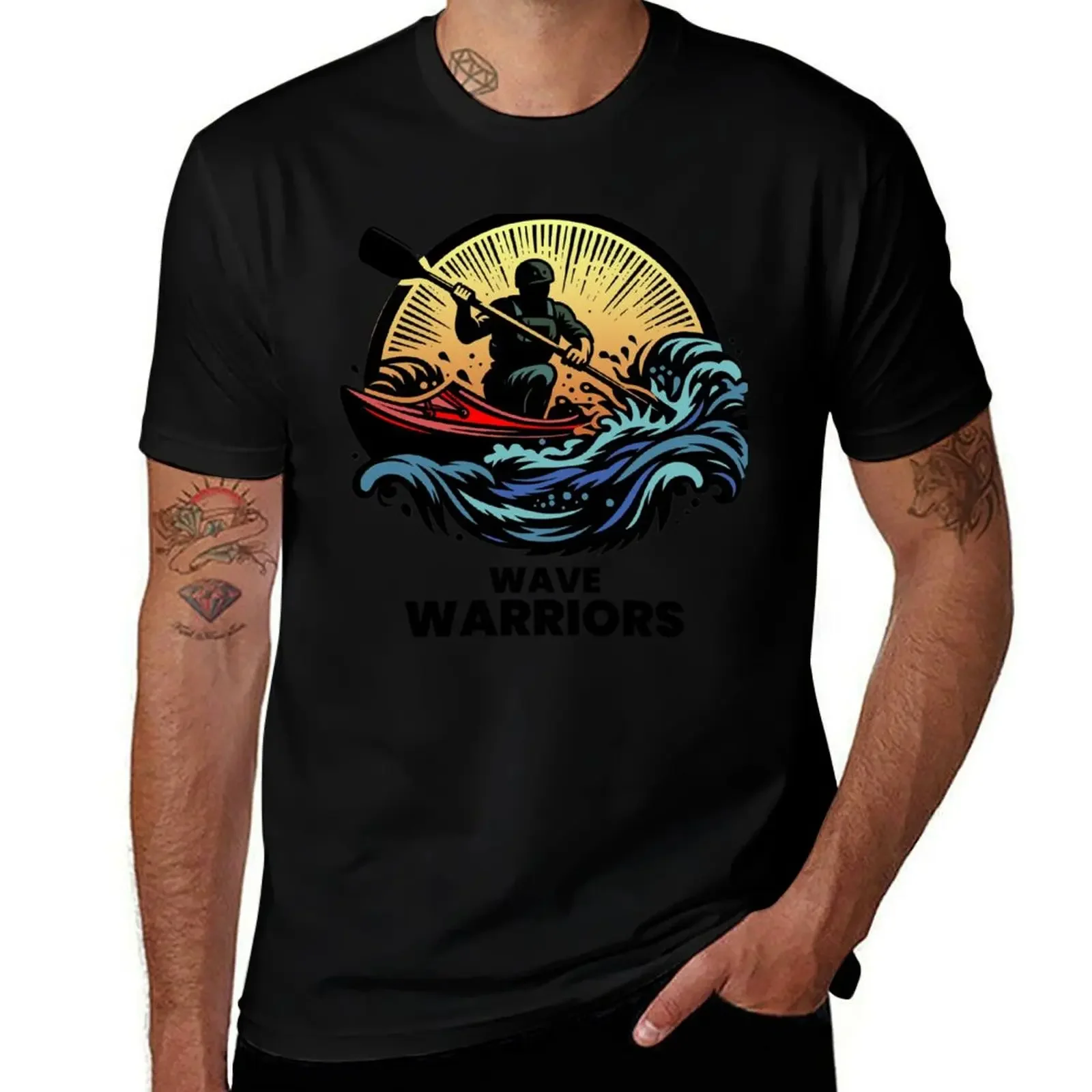 Wave Warrionrs T-Shirt korean fashion plus sizes fitted t shirts for men