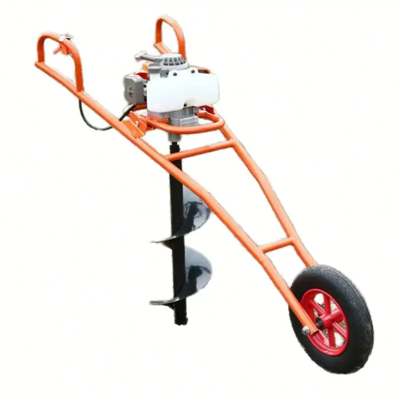 

Trolley Type Small Drilling Machine Auger Drilling Hard Ground Gravel Layer Ice Driller Burying Stakes Drilling Holes Machine