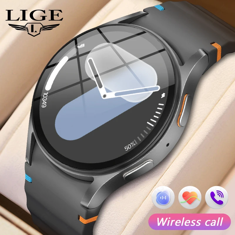 

LIGE New Watch 7 Smart Watch Multi-Function Sports Watches Custom Dial 1.5"HD Screen Fitness Tracker Health Men Women Smartwatch