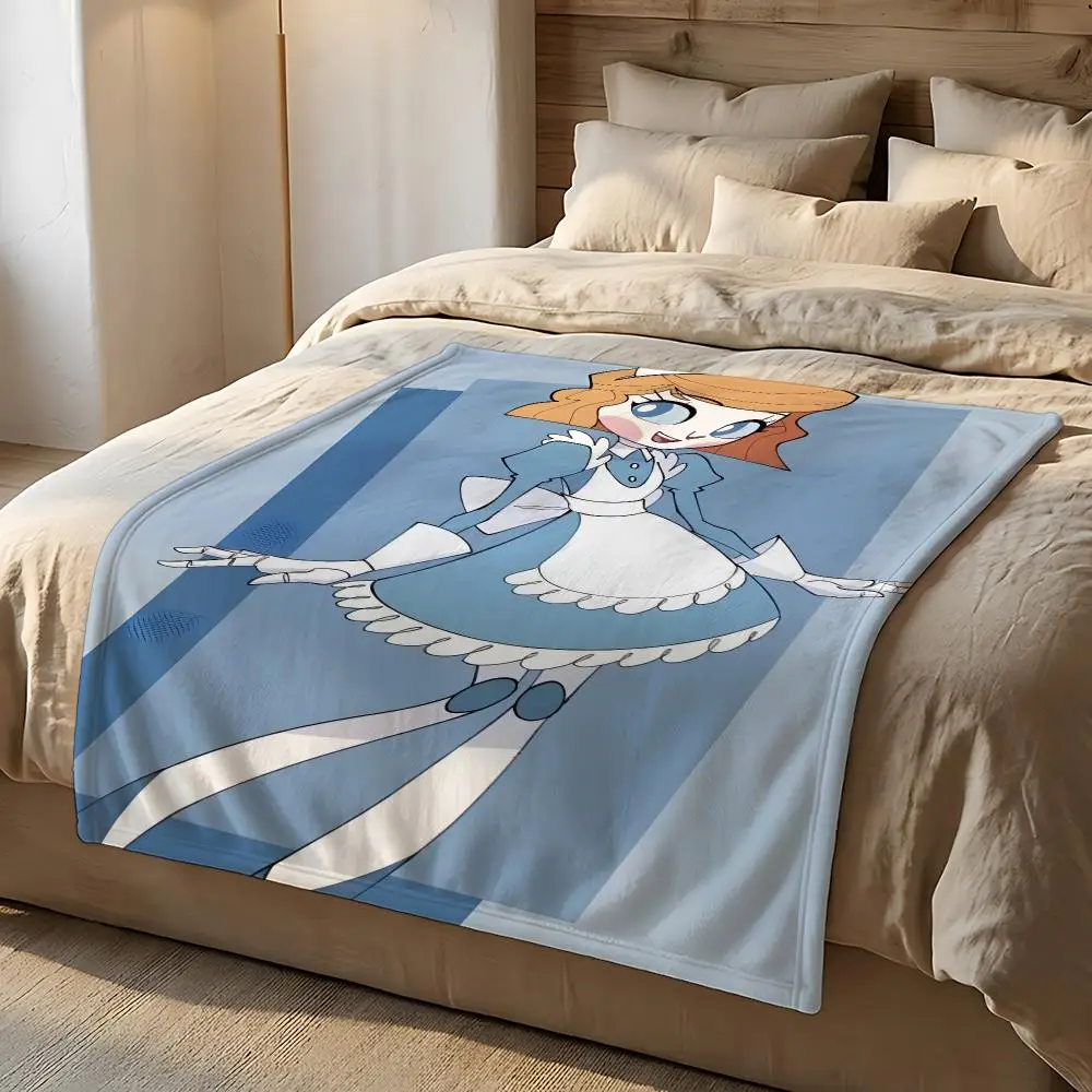 Webcomic Emmy the Robot Throw Short Plush Throw Blanket Soft Skin-Friendly Multi-Scene Home Office