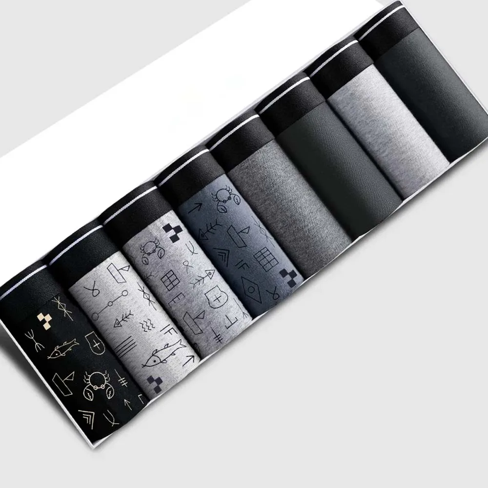 

Мужские трусы-боксеры из хлопка, дышащие, разноцветные, мягкие на ощупь, больших размеров, 4/8 шт.