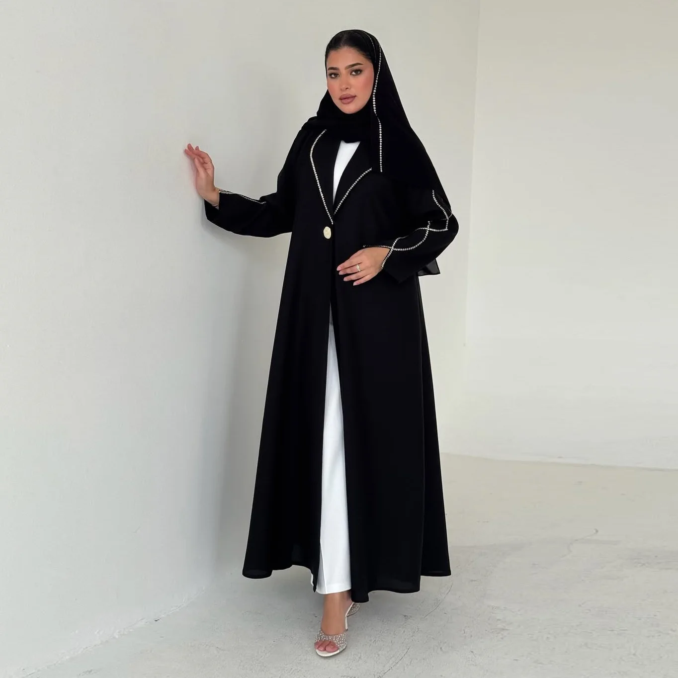 

2026 Eid Mubarak Ramadan Open Abaya Women Muslim Dress Jilbab Kebaya Islam Clothing Kaftan Robe Embroidery Hijab Dresses Abayas