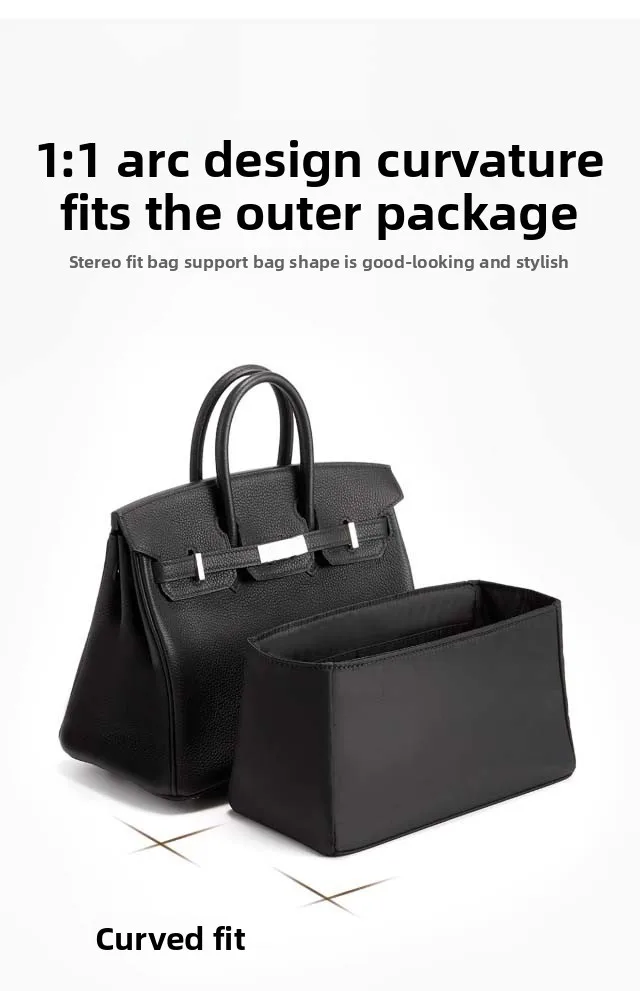 Bag Organizer Insert for Birkin 25 Nylon Storage Platinum Bag Support orderly Storage Neat Inner Modification Bag Accessories