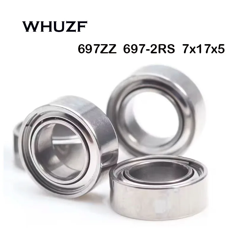 Free Shipping 697RS Bearing 5PCS 7x17x5 mm ABEC-7 Hobby Electric RC Car Truck 697 RS 2RS Ball Bearings 697-2RS Black Sealed