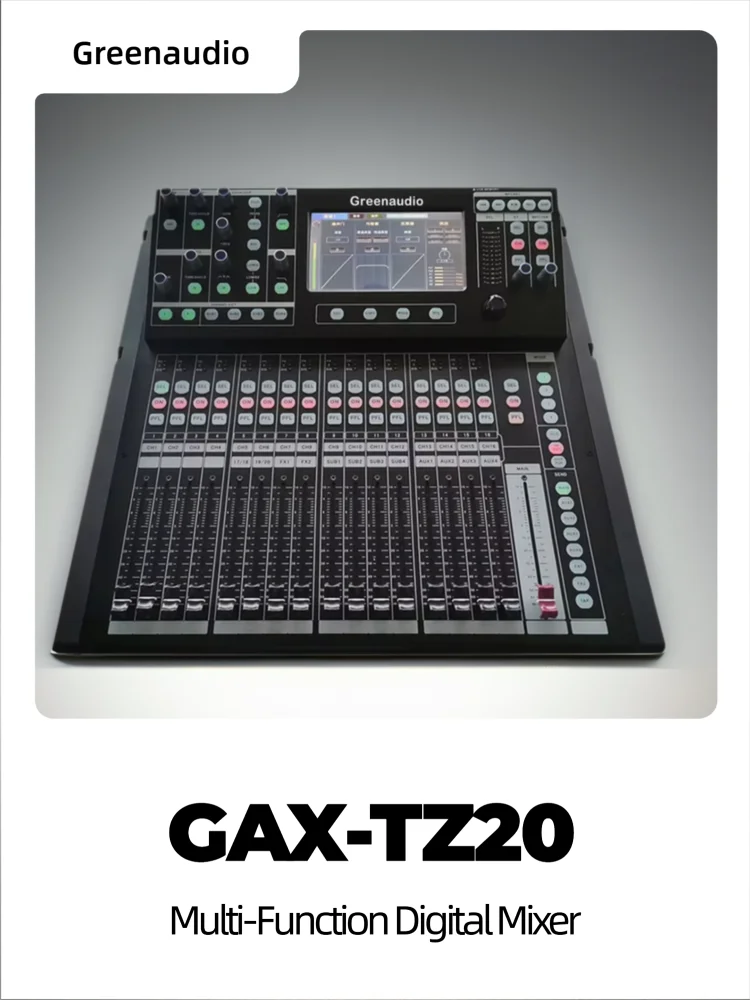 

GAX-TZ20 Multi-Function Digital Mixer Wedding Stage Performance With Effect Group Equalization Pressure Limit Mechanical Fader