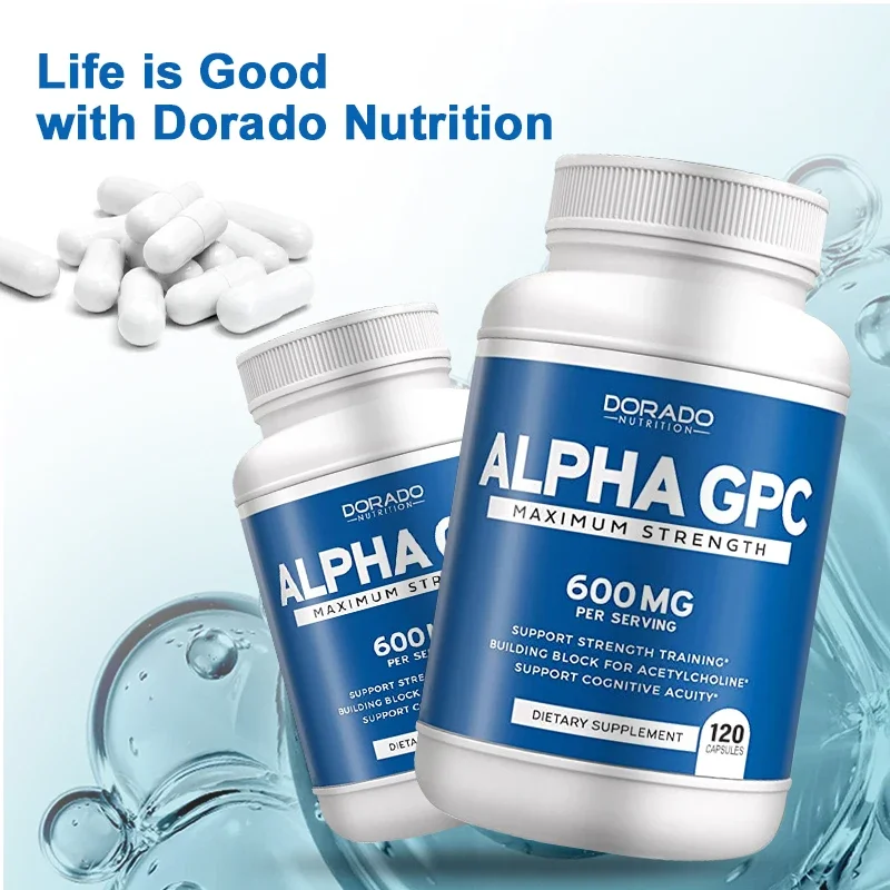 

Alpha GPC Choline Brain Supplement for Acetylcholine Advanced Memory Formula, Focus and Brain Capsules