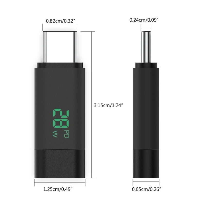 F3MA USB C Female to USB C Male Adapter Fast Cable Port Converter Charging Cord Connector for Mobile Phone Laptop