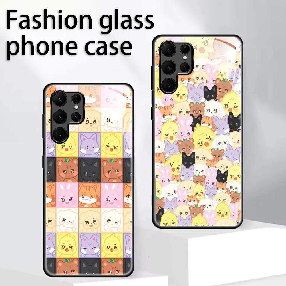 A-ATEEZ  Phone Case For Samsung S26 S25 S24 S23 S22 S21 Plus Ultra FE Glass soft Case