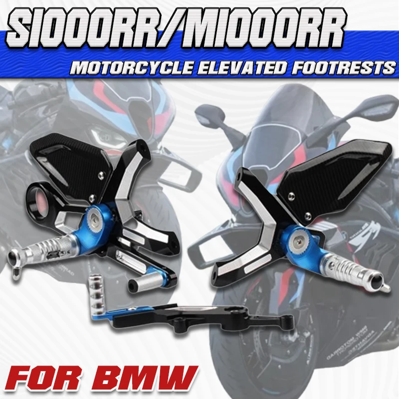 

s1000rr Motorcycle For Bmw S1000RR M1000RR 2019-2023 2022 Carbon Fiber CNC Aluminum Adjustable Foot Pegs Rest Rearset Rear Set
