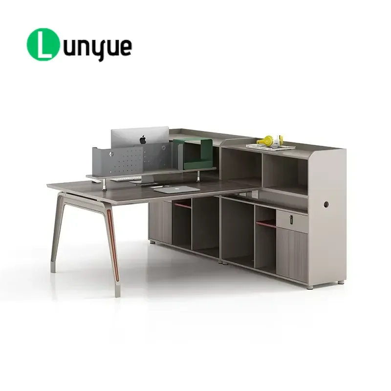 Custom Modern Office Staff Desk Workstation with Chair Durable Easy to Assemble Business Furniture for Home Office Workspace