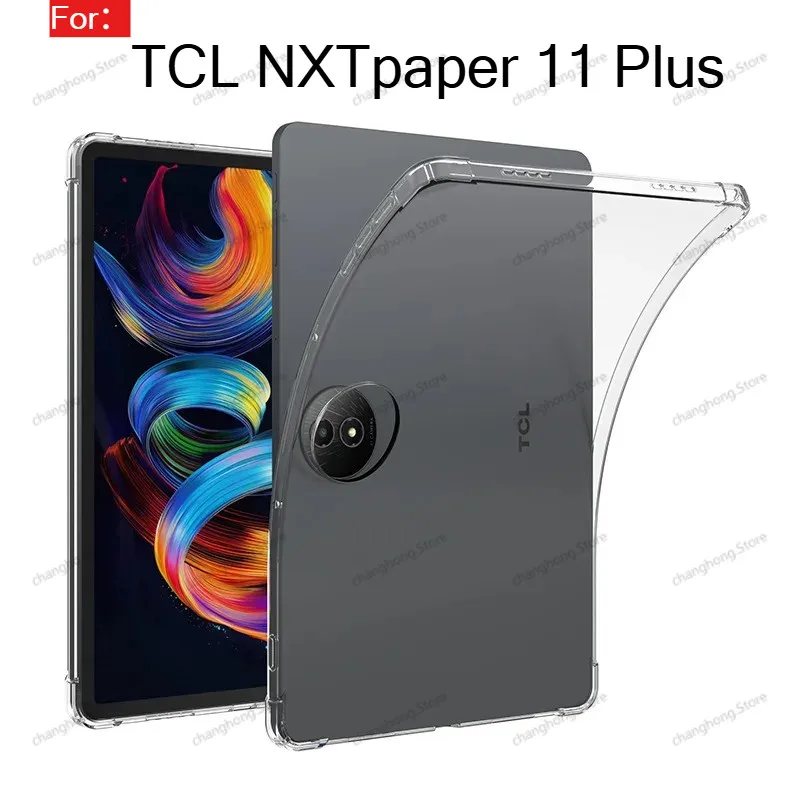 

Funda TCL NxtPaper 11 plus Clear Case 9469X 11.5 Tablet PC TPU Back Cover with 4 Shockproof Airbags