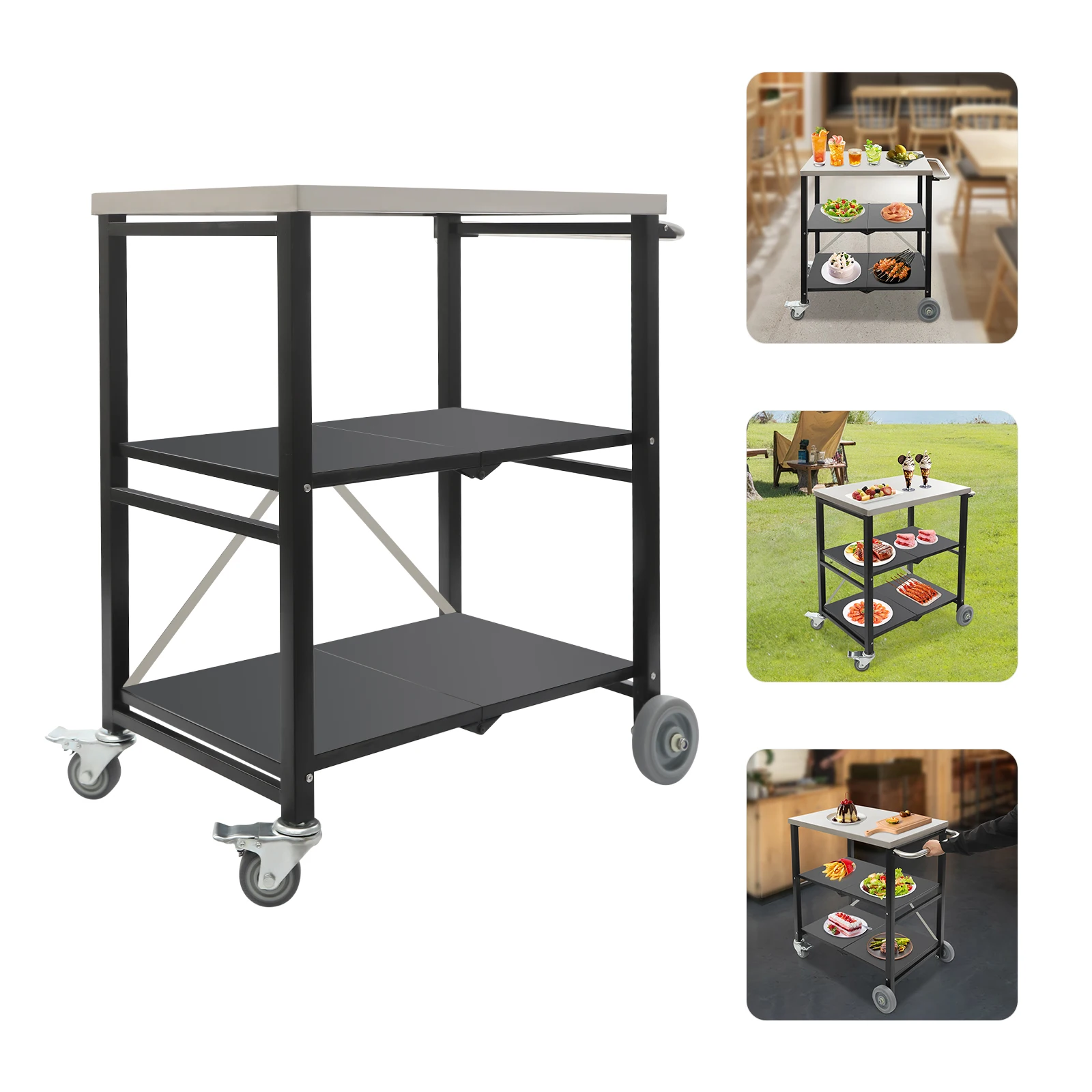 

Складная уличная тележка, складная тележка для барбекю, используемая как стол для приготовления еды, стол для барбекю