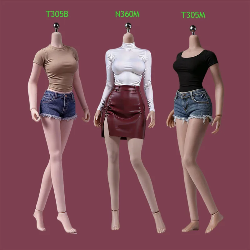 

T305 N306 1/12 Scale Female Seamless Body Feet 14cm Pale Suntan Super Flexible Action Figure Replacement Body Model