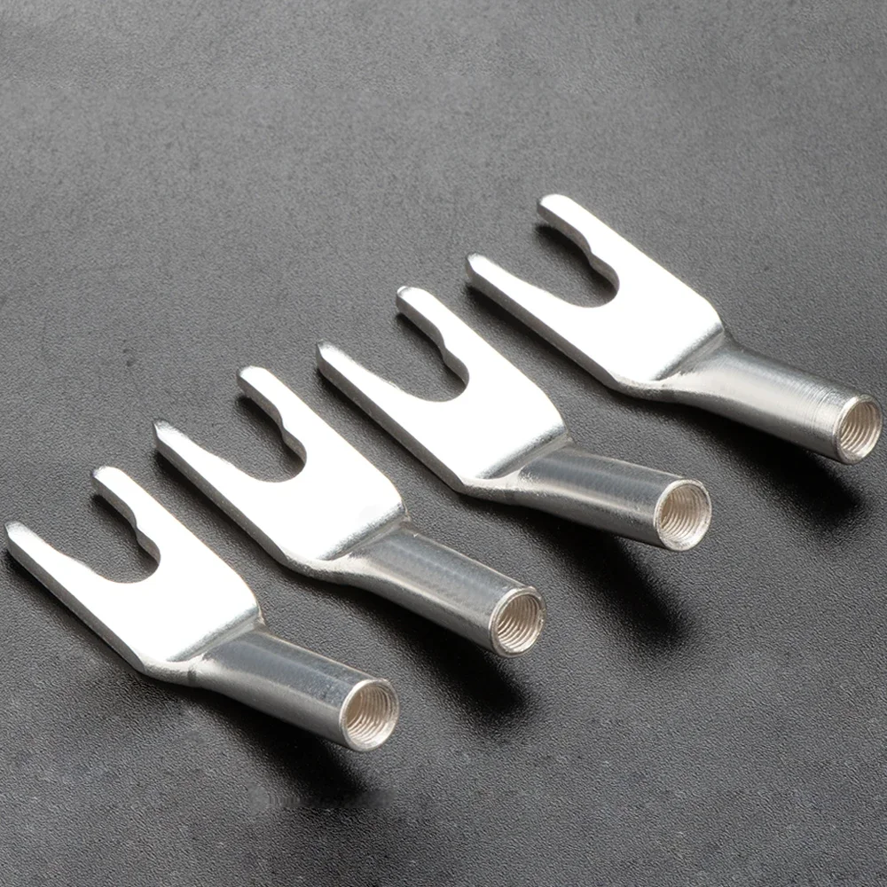 Prémio cabo de altifalante prateado, adaptador de plugue banana, condutor de latão com conectores série SureGrip, pacote de 2, 4pcs, China