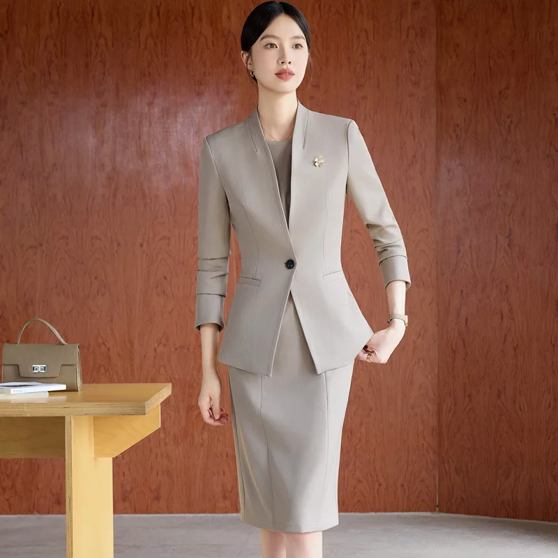 

High-end women's suit dress jacket, new spring and autumn fashion, elegant and slimming, suitable for workplace and commuting, p