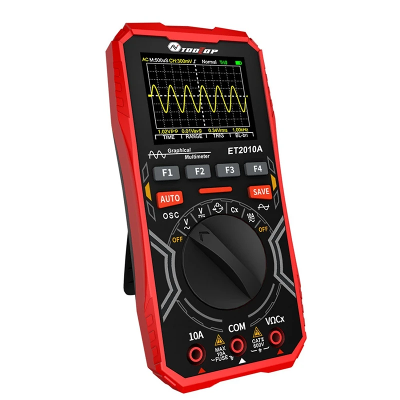 TOOLTOP 2 In1 Digital Multimeter Analog  Bandwidth 2.5MS/S Sampling Rate Waveform Data Storage Oscilloscope Tester