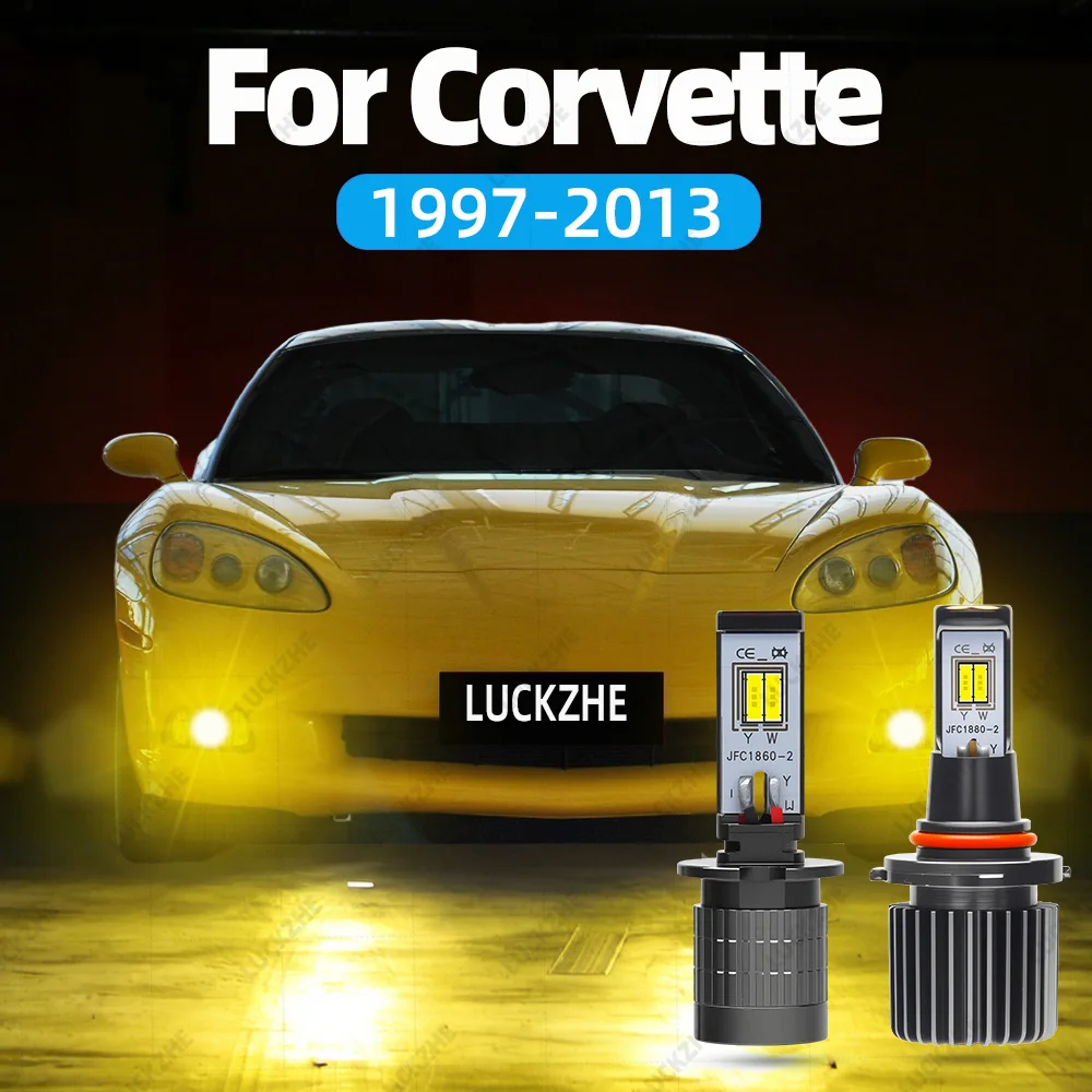 

LED Front Fog Light Bulb For CHEVROLET Corvette 1997-2008 2009 2010 2011 2012 2013 Accessories Dual Color LED Fog Light Yellow