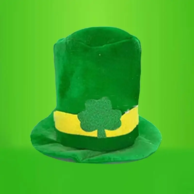 45BE Irish Leprechaun Hat Patrick Day Hat Green Leprechaun Hat Shamrock نظارات