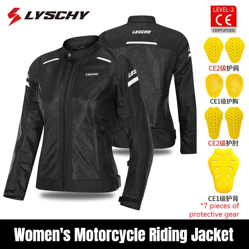 

Motorcycle Jacket Summer Mesh Breathable Reflective Women Men Wear-resistant CE2 Protective Gear Slim Riding Motorbike Jacket