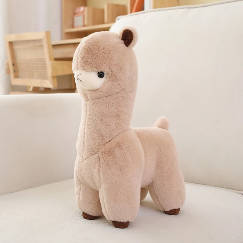 

New Cozy Cloud Alpaca Plush Toys Cotton Stuffed Lifelike Alpaca Doll Warm Throw Pillow Kids Appease Doll Lovely Room Decor