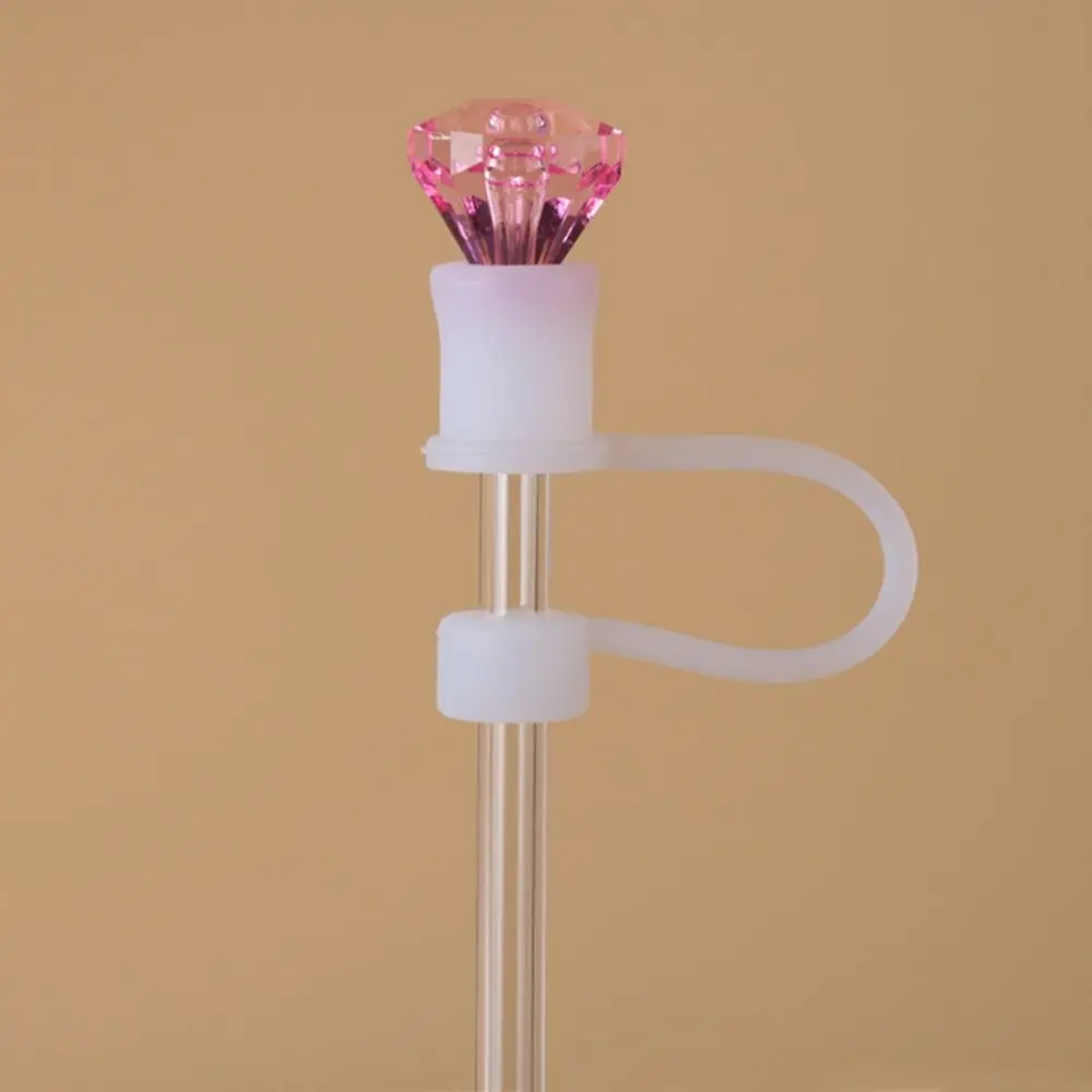 Silicone Silicone Straw Plug Diamond Shape Reusable Drinking Dust Cap Cup Accessories Dust-proof Straw Tips Cover Bottle