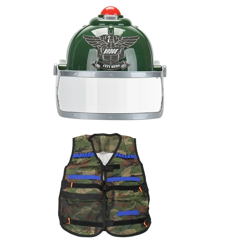 Kinderen Speelgoed Clip Vest Oxford Doek Verstelbare Clip Opslag Gilet Voor Water Gel Bal Schieten Spel Camouflage Groen