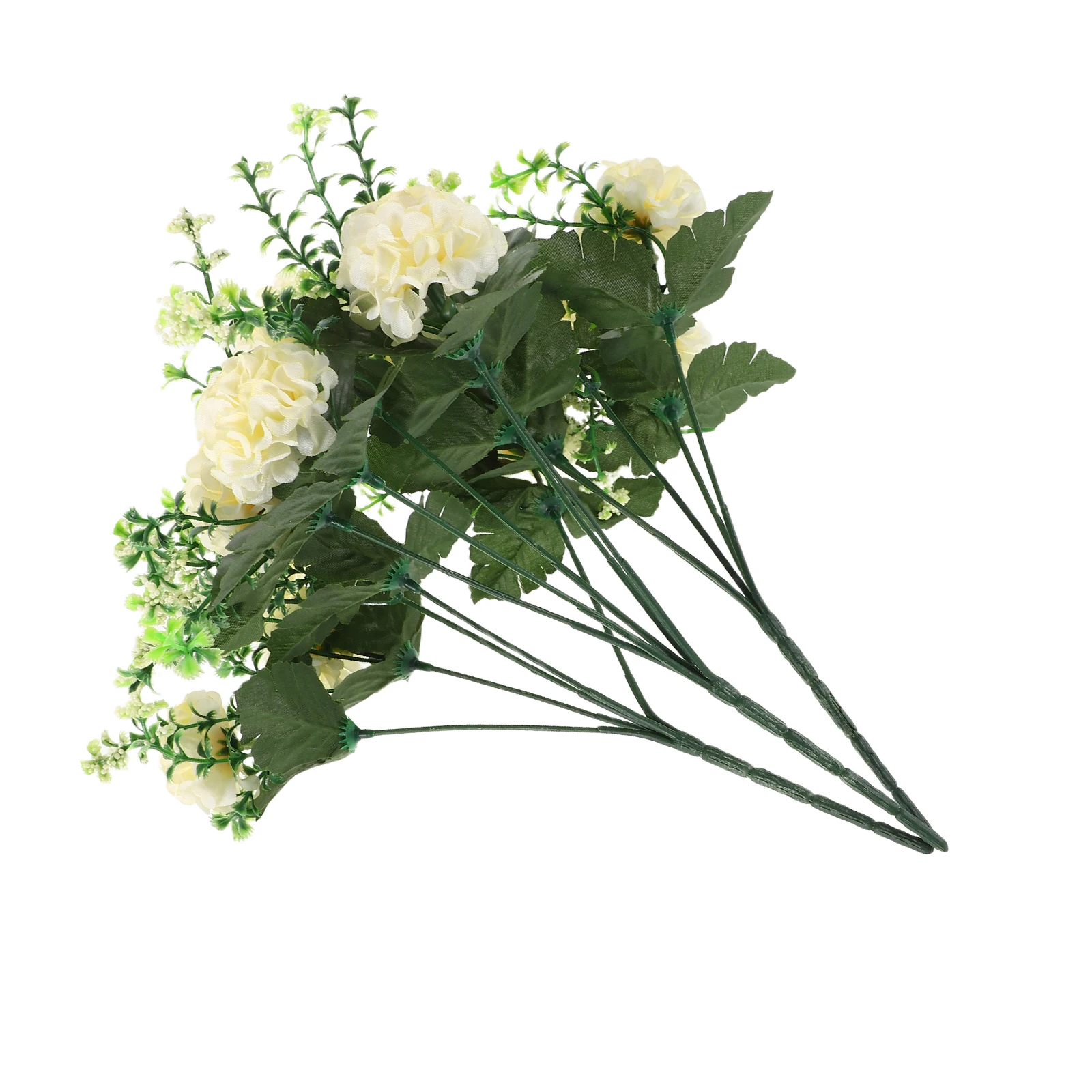 

3 Pcs Artificial Hydrangea Flowers Realistic Silk Cloth Bouquet Indoor Decoration Living Room Office Study White BulkFlower